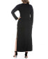 Фото #3 товара Women's Plus Size Side Slit Fitted Maxi Dress