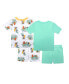 Фото #2 товара Toddler Boys Cotton 4 Piece Pajama Set