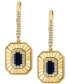 ფოტო #3 პროდუქტის EFFY® Sapphire (3/4 ct. t.w.) & Diamond (1/4 ct. t.w.) Leverback Drop Earrings in 14k Gold