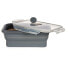 Rectangular Lunchbox with Lid Grey Silicone 800 ml 12,5 x 3 x 18,5 cm (24 Units)
