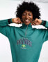 Фото #1 товара Daisy Street half zip sweatshirt with bulldogs graphic in washed green