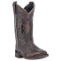 Laredo Spellbound Studded Square Toe Cowboy Womens Black Dress Boots 5660