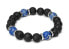 Фото #1 товара Lava Stone, Regalite and Hematite Bead Bracelet MINK162/20