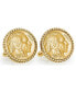 Gold-Layered 1913 First-Year-Of-Issue Buffalo Nickel Rope Bezel Coin Cuff Links