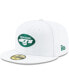 Фото #5 товара Men's White New York Jets Omaha 59FIFTY Fitted Hat