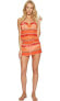 Polo Ralph Lauren 168845 Womens Striped Dress Cover-up Swimwear Coral Size Large
