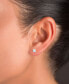 ფოტო #2 პროდუქტის Lab-Grown Opal Square Screw Back Stud Earrings (3/4 ct. t.w.)