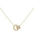 ფოტო #1 პროდუქტის Starkissed Moon Design Sterling Silver Diamond Women Necklace