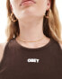 Obey – Tanktop in Braun mit Logo