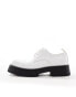 Фото #2 товара ASOS DESIGN chunky lace up shoes in white