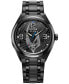 ფოტო #1 პროდუქტის Eco-Drive Men's Star Wars Mandalorian Black Stainless Steel Bracelet Watch 42mm