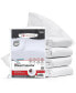 Фото #1 товара Standard Size Terry Cotton Waterproof Pillow Protector with Zipper - White (4 Pack)