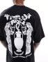 Selected Homme super oversized t-shirt with balance and harmony back print in black