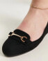 New Look suedette snaffle loafer in black