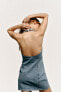 Фото #3 товара Джинсовое платье trf с горловиной халтер ZARA