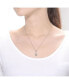 ფოტო #2 პროდუქტის Sterling Silver White Gold Plated with 1ctw Lab Created Moissanite Princess Solitaire Pendant Necklace