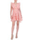 ფოტო #1 პროდუქტის Women's Printed Flutter-Sleeve Wrap Mini Dress