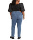 Фото #5 товара Trendy Plus Size 314 Mid-Rise Shaping Straight-Leg Jeans