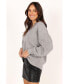 ფოტო #5 პროდუქტის Women's Carly Collar Knit Sweater