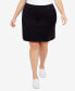 Фото #1 товара Plus Size Essentials Tech Stretch Pull On Skort with Elastic Wasitband