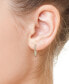 EFFY® Diamond Baguette & Round In & Out Small Hoop Earrings (1-1/5 ct. t.w.) in 14k Gold, 1"