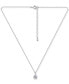 Cubic Zirconia Pear Bezel Pendant Necklace in 18k Gold-Plated Sterling Silver, 16" + 2" extender, Created for Macy's