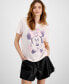 ფოტო #1 პროდუქტის Juniors' Minnie Mouse Short-Sleeve Graphic T-Shirt