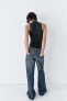 High neck bodysuit with seams