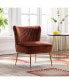 Фото #8 товара 25" Wide Upholstered Tufted Velvet Accent Chair With Metal Leg