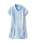 ფოტო #1 პროდუქტის Big Girls Short Sleeve Mesh Pleated Polo Dress