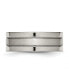 ფოტო #2 პროდუქტის Titanium Brushed Center 8 mm Grooved Wedding Band Ring