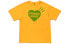 Фото #1 товара HUMAN MADE Color T-shirt #2 爱心logo印花短袖T恤 男女同款 黄色 / Футболка HUMAN MADE Color HM19CS021