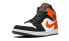 Фото #4 товара Кроссовки Nike Air Jordan 1 Mid Shattered Backboard (Белый, Оранжевый, Черный)