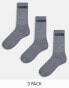 Фото #2 товара Vans 3 pack classic crew socks in grey