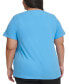 ფოტო #6 პროდუქტის Plus Size Cotton V-Neck Short-Sleeve T-Shirt