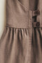 Timelesz - linen blend crossover dress