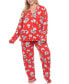 Plus Size Long Sleeve Floral Pajama Set, 2-Piece