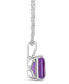 Фото #3 товара Macy's amethyst (3-1/7 ct. t.w.) Pendant Necklace in 14K White Gold