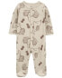 Baby Elephant Snap-Up Thermal Sleep & Play Pajamas NB