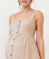 ფოტო #9 პროდუქტის Women's Linen-Blend Button-Front Midi Dress