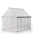 Фото #4 товара Premium Outdoor Greenhouse Aluminum Frame, Polycarbonate Panels, Vent and Hinged Door