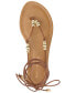 Фото #12 товара Women's Ramseyy Beaded Lace Up Flat Sandals, Created for Macy's