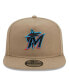 Men's Khaki Miami Marlins Golfer Adjustable Hat