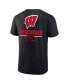 Фото #4 товара Men's Black Wisconsin Badgers Game Day 2-Hit T-shirt