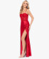 Фото #3 товара Juniors' Satin Sequined-Lace Corset Gown