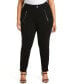 ფოტო #1 პროდუქტის Plus Size Classic Fit Pull-On Ankle Pant with Zipper Detail