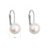 Фото #5 товара White gold drop earrings with genuine Pavona pearls 821009.1