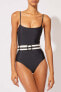 Solid & Striped 299598 Women's One Piece Swimsuit The Nina Belt (Large, Black)