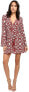 Stone Cold Fox 241248 Womens Kai Long Sleeve Wrap Dress Red Scarf Print Size 0 - фото #2