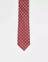 ASOS DESIGN tie with playing card print in red